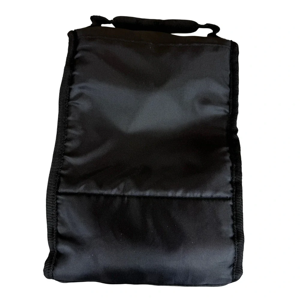 Arctic Zone Insulated Lunch Bag Black Gray Vertical Zippered Pouch 10004630